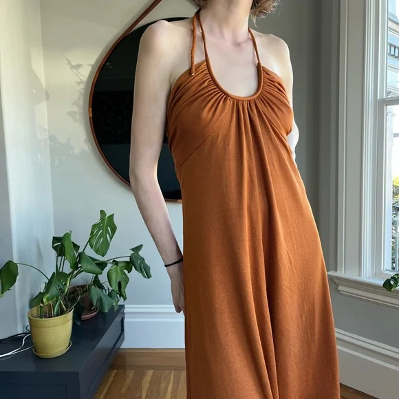 halter beach dress The Azure Seaside Halter Dress – ROTHSCHILDS main image 1